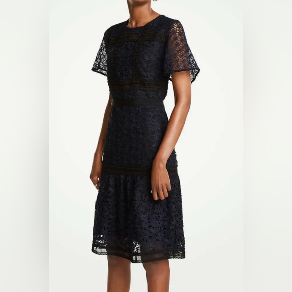 Ann Taylor Black Sheath Mini Dress Mrs. Maisel retro‎ vibes